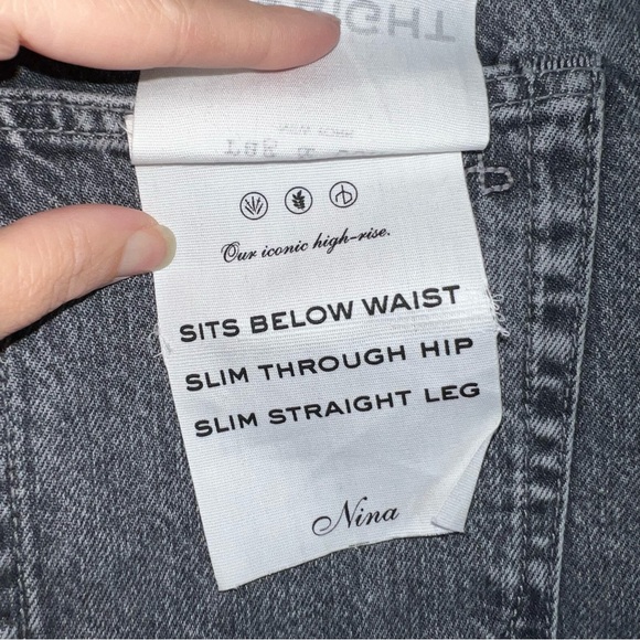 &New rag & bone jeans Colby Nina high-rise ankle cigarette grey only back tag on - Picture 9 of 15